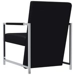 vidaXL Fauteuils lot de 2 avec cadre chromé noir similicuir