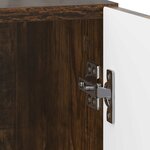 vidaXL Cabinet de chevet Chêne fumé 43 x 34 5 x 50 cm