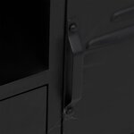 vidaXL Meuble TV Noir 110x30x43 cm Fer et bois de pin massif
