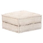 vidaXL Pouf modulaire à 3 places Beige Tissu