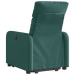 vidaXL Fauteuil inclinable électrique vert foncé tissu