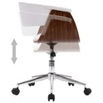 vidaXL Chaises pivotantes à manger lot de 2 blanc similicuir