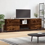 vidaXL Meuble TV chêne fumé 150x30x50 cm bois d'ingénierie