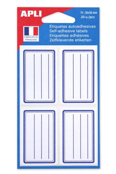 Étiquettes Scolaires Bleu 20 pièces
