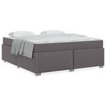 vidaXL Cadre de lit Gris 180 x 200 cm Faux cuir