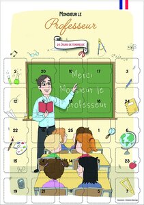Calendrier 25 jours Merci Professeur