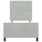 vidaXL Cadre de Lit Gris Clair 90x190 cm Velours