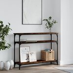 vidaXL Table console chêne fumé 100x29x75 cm bois d'ingénierie