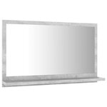 vidaXL Miroir de salle de bain Gris béton 60x10 5x37 cm Aggloméré
