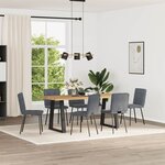 vidaXL Chaises à manger lot de 6 gris foncé velours