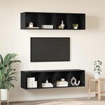 vidaXL Ensemble de meubles TV 3 Pièces Chêne noir Bois d'ingénierie