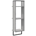 vidaXL Étagère murale 3 niveaux sonoma gris 30x25x100 cm