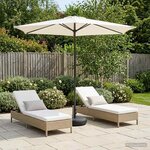 vidaXL Parasol de jardin 270 x 270 cm Polyester Rectangulaire Crème