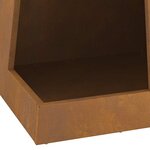 vidaXL Braise Marron 35 x 35 x 100 cm Acier Corten