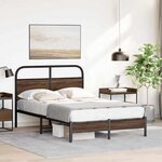 vidaXL Cadre de lit sans matelas 120x190 cm chêne marron