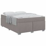 vidaXL Cadre de lit Taupe 140 x 200 cm tissu