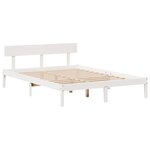 vidaXL Cadre de lit sans matelas blanc 160x200 cm bois de pin massif