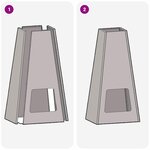 vidaXL Braise Noir 50 x 35 x 100 cm Acier