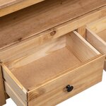 vidaXL Meuble TV d'angle 93x49x49 cm Pin solide Assortiment Panama
