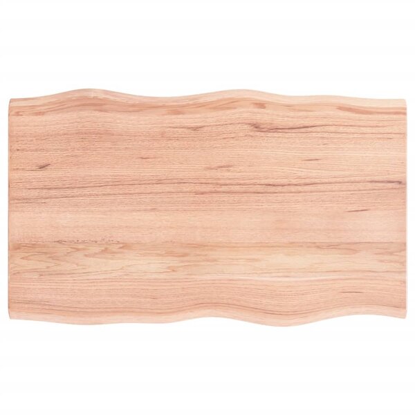 vidaXL Dessus de table bois chêne massif traité bordure assortie