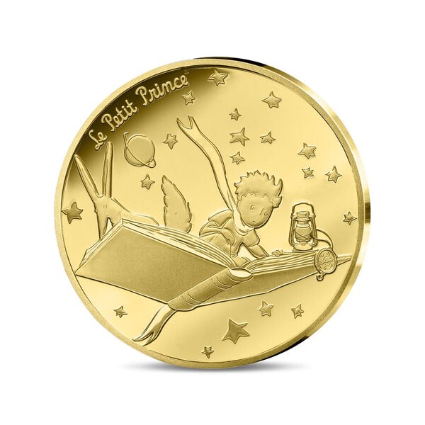 Le Petit Prince Monnaie de 50€ 1/4 Oz Or livre