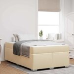 vidaXL Cadre de lit Crème 120 x 200 cm tissu