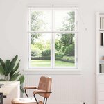 vidaXL Store de Fenêtre avec des rideaux Manuel Blanc Aluminium