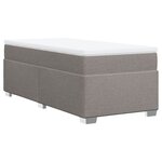 vidaXL Sommier à lattes de lit avec matelas Taupe 80x200 cm Tissu
