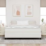 vidaXL Lit à ressorts Crème 180 x 200 cm Tissu en velours côtelé