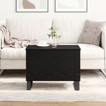 Table Basse vidaXL Avec Plateau Relevable Noir Chêne 60x44 5x45 cm Bois d'ingénierie