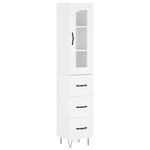 vidaXL Buffet haut Blanc 34 5x34x180 cm Bois d'ingénierie