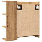 vidaXL Armoire à miroir salle de bain chêne artisanal 62 5x20 5x64 cm