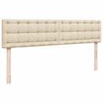 VidaXL Cadre de lit ottoman avec matelas crème 200x200 cm tissu