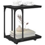 vidaXL Table d'appoint Chêne noir 50 x 35 x 55 5 cm Bois d'ingénierie