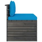 vidaXL Salon palette de jardin 2 Pièces avec coussins Bois de pin massif