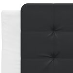 vidaXL Lit avec matelas blanc et noir 100x200 cm similicuir
