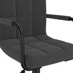 vidaXL Chaises pivotantes à manger lot de 6 noir velours