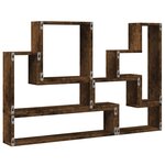 vidaXL Étagère murale chêne fumé 96x12x64 cm bois d'ingénierie