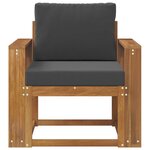 vidaXL Canapé d’extérieur Bois d'acacia massif et polyester Naturel