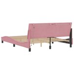vidaXL Cadre de lit avec LED sans matelas rose 160x200 cm velours