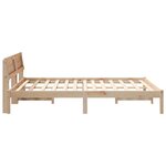vidaXL Cadre de lit avec tête de lit Marron 140 x 200 cm Pin massif