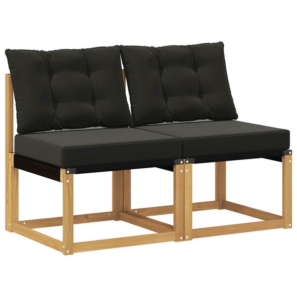 vidaXL 2 pc Sofa de milieu extérieur Blanc