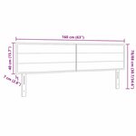 Tête de lit design lignes gris foncé 160 cm en tissu