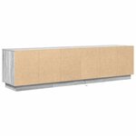 vidaXL Meuble TV avec lumières LED sonoma gris 193 5x41x50 cm