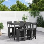 vidaXL Ensemble de bar de jardin 7 Pièces gris bois de pin massif