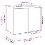 vidaXL Armoire de bain chêne sonoma 58x33x60 cm bois d'ingénierie