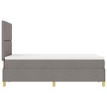 vidaXL Lit à ressorts avec matelas Taupe 120 x 190 cm tissu