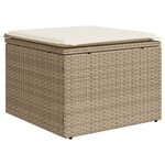 vidaXL Salon de jardin avec coussins 12 Pièces beige résine tressée