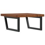 vidaXL Étagère de vasque murale acier et bois de chêne massif