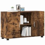 vidaXL Buffet Chêne fumé 88 5 x 30 5 x 55 5 cm Bois d'ingénierie